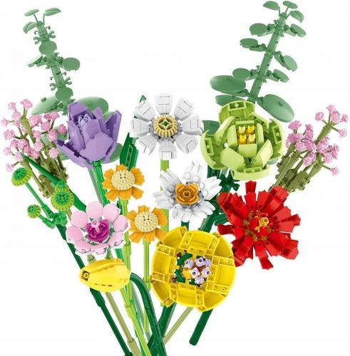  Blocchi FIORI bouquet di fiori fai da te Fiori eterni REGALO 854 pz. 034003