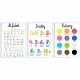  Set di 3 Poster Educativi A3 MONTESSORI Alfabeto Numeri Colori MODELLI