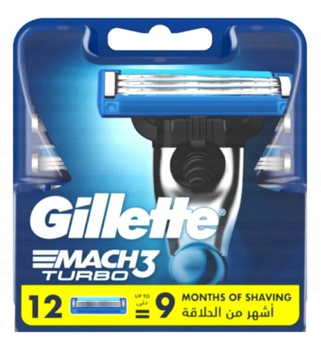  Inserti lama di ricambio Gillette Mach3 Turbo (12 pz)