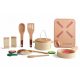  ACCESSORI CUCINA IN LEGNO PENTOLE SET PIATTI PER BAMBINI