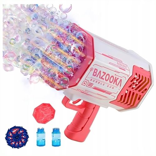 BUBBLE GUN MACCHINA PER BOLLE AUTOMATICA + BOLLE DI SAPONE LIQUIDO 130ML