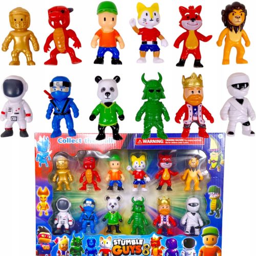  STUMBLE GUYS FIGURINE 12 PZ SET DI GIOCO FIGURINE DA COLLEZIONE PERSONAGGI STAND