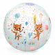 DJECO Pallone da spiaggia gonfiabile a bolle con palline CAT CHAMALOW