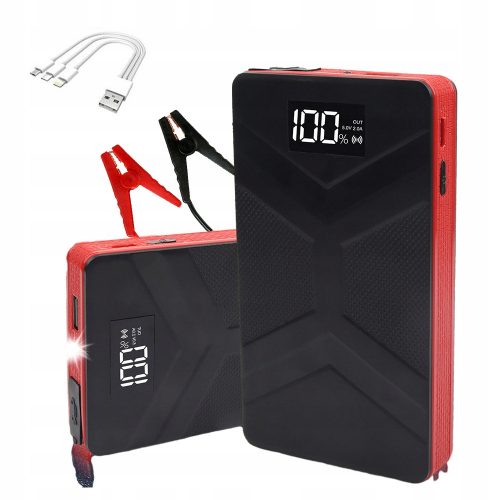  Potente Booster Jump Starter Boot Powerbank 3in1 Usb 30000mah con torcia a LED