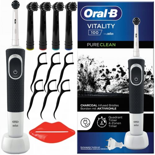  SPAZZOLINO ELETTRICO ORAL-B VITALITY NERO + PUNTE ACCESSORI