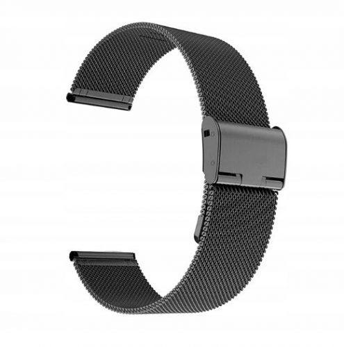  NUOVO BRACCIALE PER OROLOGIO NERO 20MM + TELESCOPI