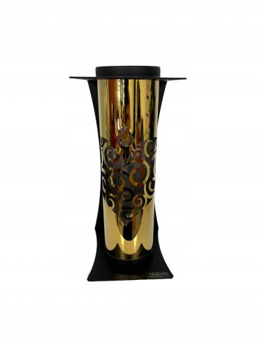  Candela PARIS, oro, moderna, artistica, tubo di metallo, santuario, 25 cm