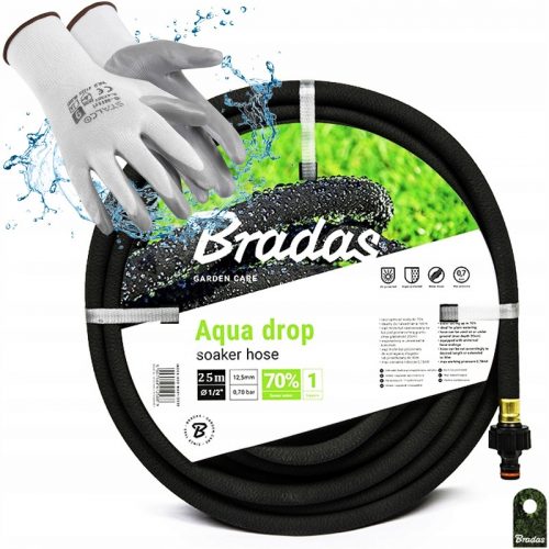  Tubo gocciolante Bradas Aqua Drop 25 m + guanti Stalco 47359 taglia 10 - XL 1 paio