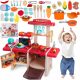  ROSSO ACCESSORI CUCINA DOPPIO GRANDE 45 PZ PER BAMBINI SUONI ACQUA