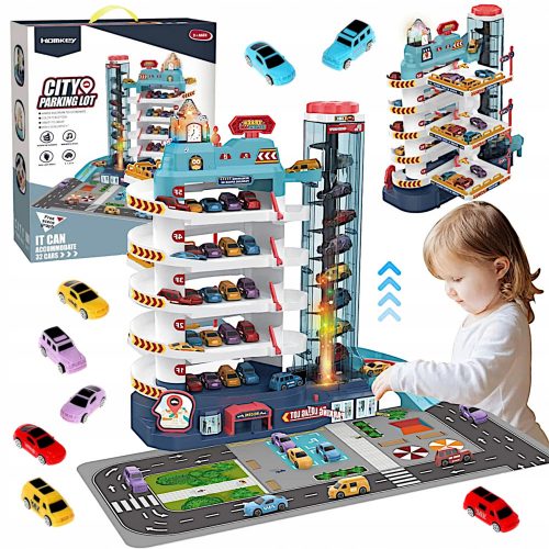  PISTA AUTO PARCHEGGIO GARAGE AUTO MOLLE PER BAMBINI SCIVOLO ASCENSORE