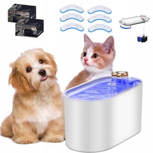  Abbeveratoio per cani con fontana per gatti 3L Automatico Silenzioso 30dB + 6 filtri