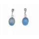  ORECCHINI IN ARGENTO 925 CON MINERALI NATURALI CALCEDONE BLU