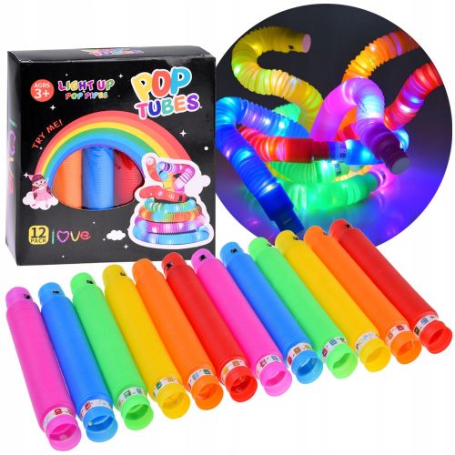  POP TUBE tubi sensoriali luminosi 12 pz ZA4709