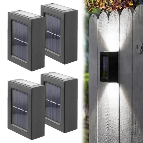  Lampada da parete da giardino Flowmove Solar Wall Lamps nera, sorgente LED integrata da 10 W