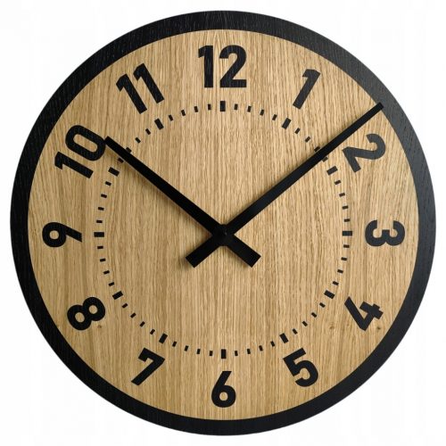  OROLOGIO DA PARETE IN LEGNO Rovere YUKON 40 cm ROVERE silenzioso