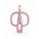  Massaggiagengive ortodontico Matchstick Monkey, silicone, sfumature di rosa