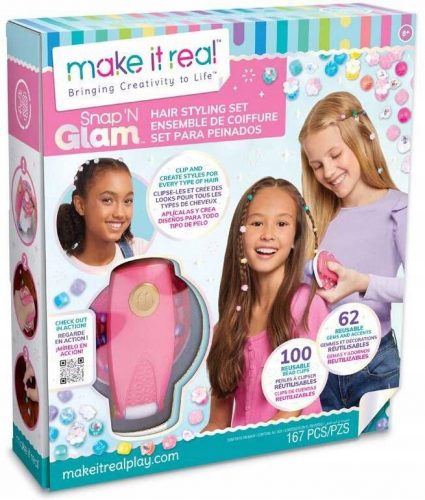 MAKE IT REAL Set per acconciature Snap 'N Glam, un giocattolo creativo