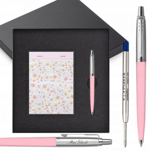  Penna a sfera retrattile Parker blu + Notes A6 Oxford Multicolor