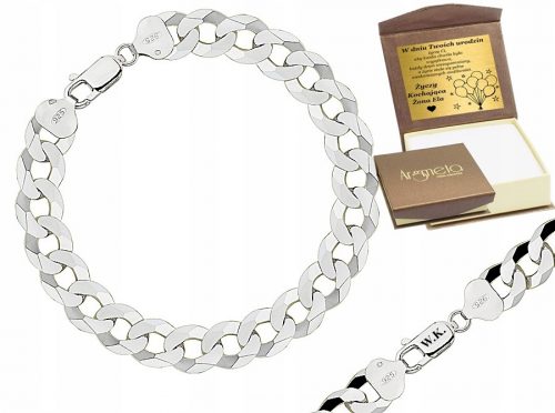  Bracciale Armatura In Argento Da Uomo 9,30 mm Con Diamanti 925 Incisione Gratuita