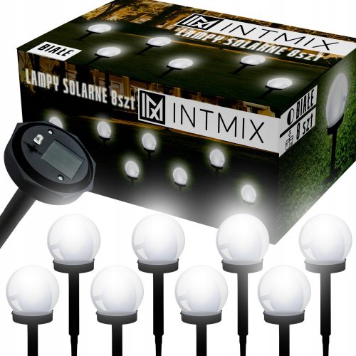  Lampada a sospensione solare INTMIX bianco 34 cm 8 pz.