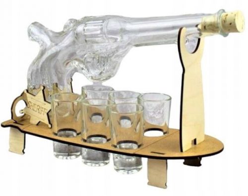  Decanter Revolver Sheriff per bicchieri da vodka da 0,2 l