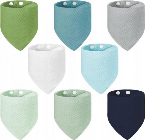  BAVAGLINO NATTAMENTO SET 8 PEZZI grembiule bianco, Sfumature viola, Sfumature blu, Sfumature grigio e argento, Sfumature verde, Sfumature giallo e oro, Multicolor 8 pz.