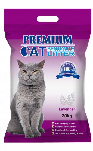  Lettiera agglomerante in bentonite per gatti Premium - Caffè per gatti 20 kg