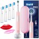  Spazzolino elettrico rotante Oral-B Pro 1 Pink Cross Action + 3 altri prodotti