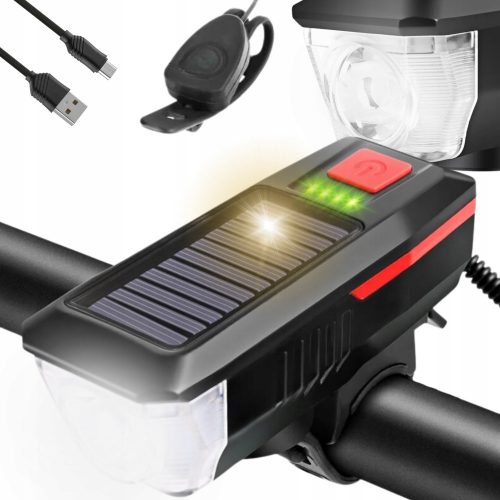  NETBUY illuminazione bicicletta MANUBRIO LUCE BICI IMPERMEABILE SOLARE Batteria da 800 lm