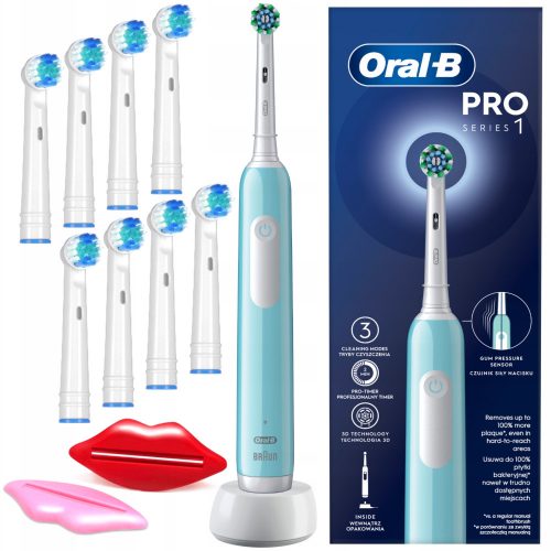  Spazzolino elettrico rotante Oral-B Pro Series 1 punte blu