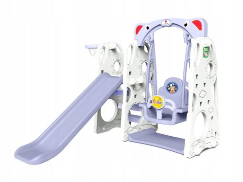 Parco giochi per bambini Altalena + Scivolo 3in1 Orsacchiotto Blu CHD-101W