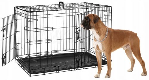  GRANDE PENNA IN METALLO PER CANI CANE 107x71x77