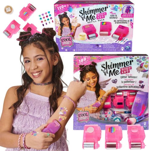  SET CREATIVE COOL MAKER SHIMMER ME BODY ART + COMPLEMENTO TATUAGGI