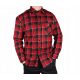 Camicia da lavoro in flanella da uomo 100% COTONE camicia a quadri rossa -3XL