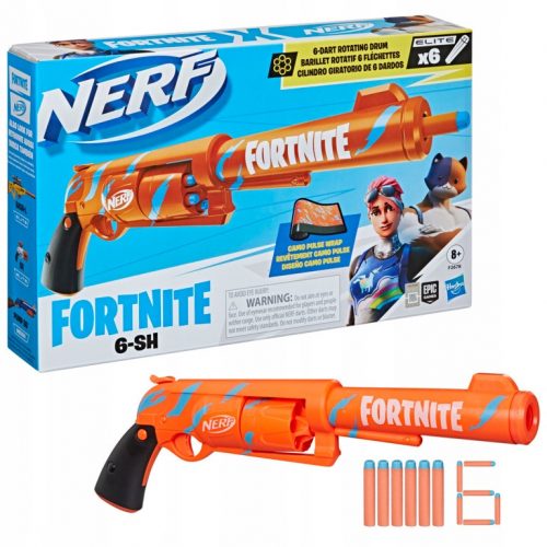  Lanciatore Nerf Fortnite 6-SH + 6 dardi F2678