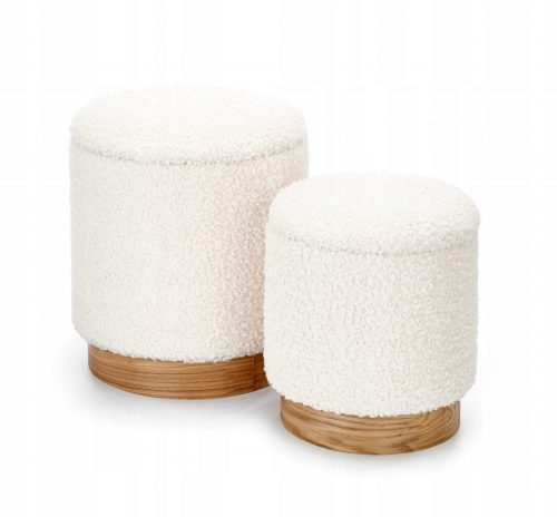  Pouf imbottito Halmar nei toni del beige