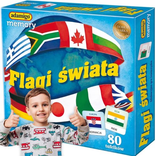  Adamigo BANDIERE DEL MONDO GIOCHI DI PENSIERO LOGICO DI MEMORIA GIOCO EDUCATIVO SET EDUCATIVO GIOCHI DI SVILUPPO PER BAMBINI GIOCATTOLI EDUCATIVI PER BAMBINI SET