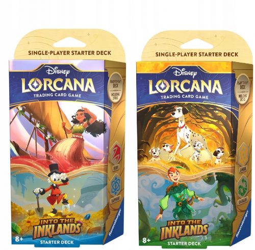  Disney Lorcan: Inklands - Mazzo iniziale Rubino e Zaffiro + Disney Lorcan: Nelle Terre degli Inchiostri - Mazzo iniziale Ambra e Smeraldo