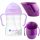  B.box Bottiglia gelato con cannuccia viola BB00518 + Doidy Cup per imparare a bere 200 ml viola