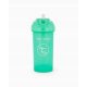  Twistshake 360m Bicchiere bottiglia verde con cannuccia