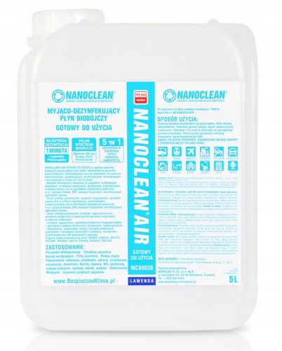 Liquido detergente per climatizzatori NanoClean 5 l