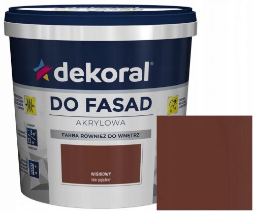  Pittura murale acrilica Dekoral 5 l Ciliegio opaco