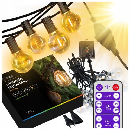  Ghirlanda solare LED_RGB 12 m 1200 cm collegata in rete, solare