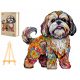  PUZZLE IN LEGNO GRANDE 260 PEZZI SHIH TZU IN SCATOLA DI LEGNO