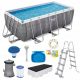 Piscina con cornice rettangolare Bestway 412 x 201 cm + 6 altri prodotti