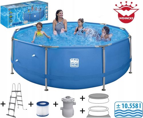 Piscina con cornice rotonda Happy People 360 x 360 cm