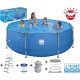 Piscina con cornice rotonda Happy People 360 x 360 cm