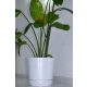  Vaso da fiori Kerd 31 cm x 32,5 x 31 cm diametro 32,5 cm plastica bianca, cromata, nera, sfumature di grigio e argento, multicolore