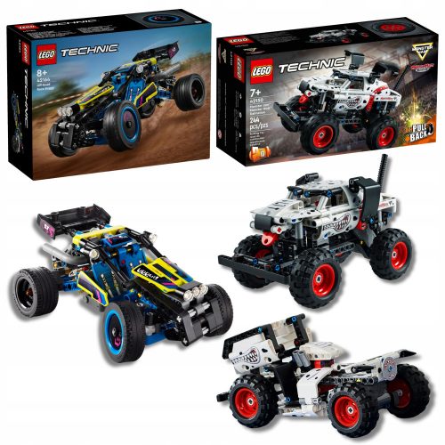  LEGO Technic Buggy da corsa fuoristrada 42164 + LEGO Technic Monster Jam Mutt Dalmata 42150