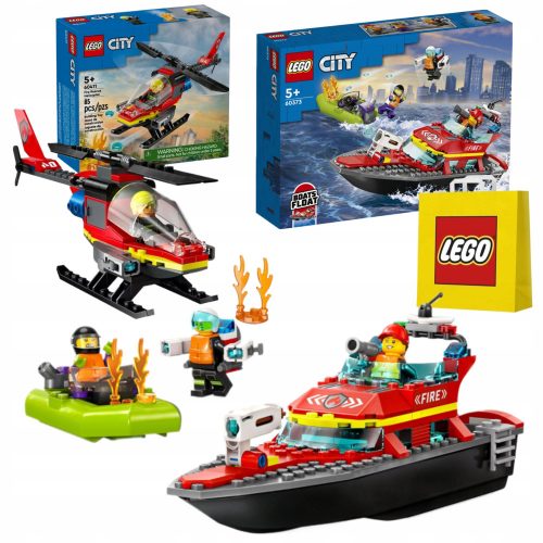  LEGO City 60373 Motonave dei pompieri + 2 altri prodotti